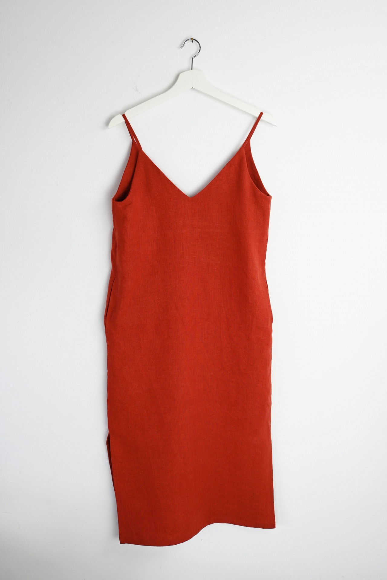 Trägerkleid rot
