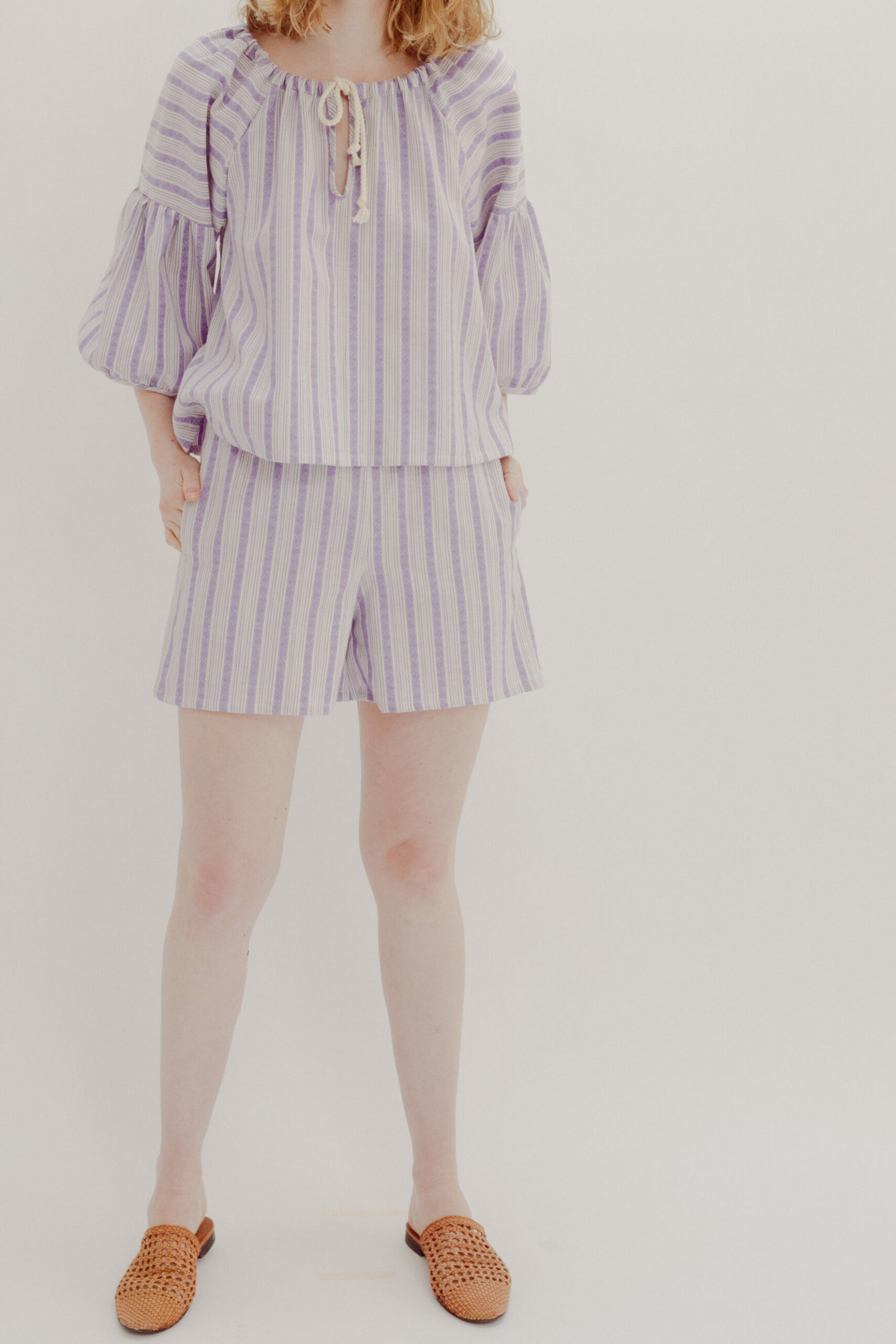 Helena harfst baumwollshorts flieder