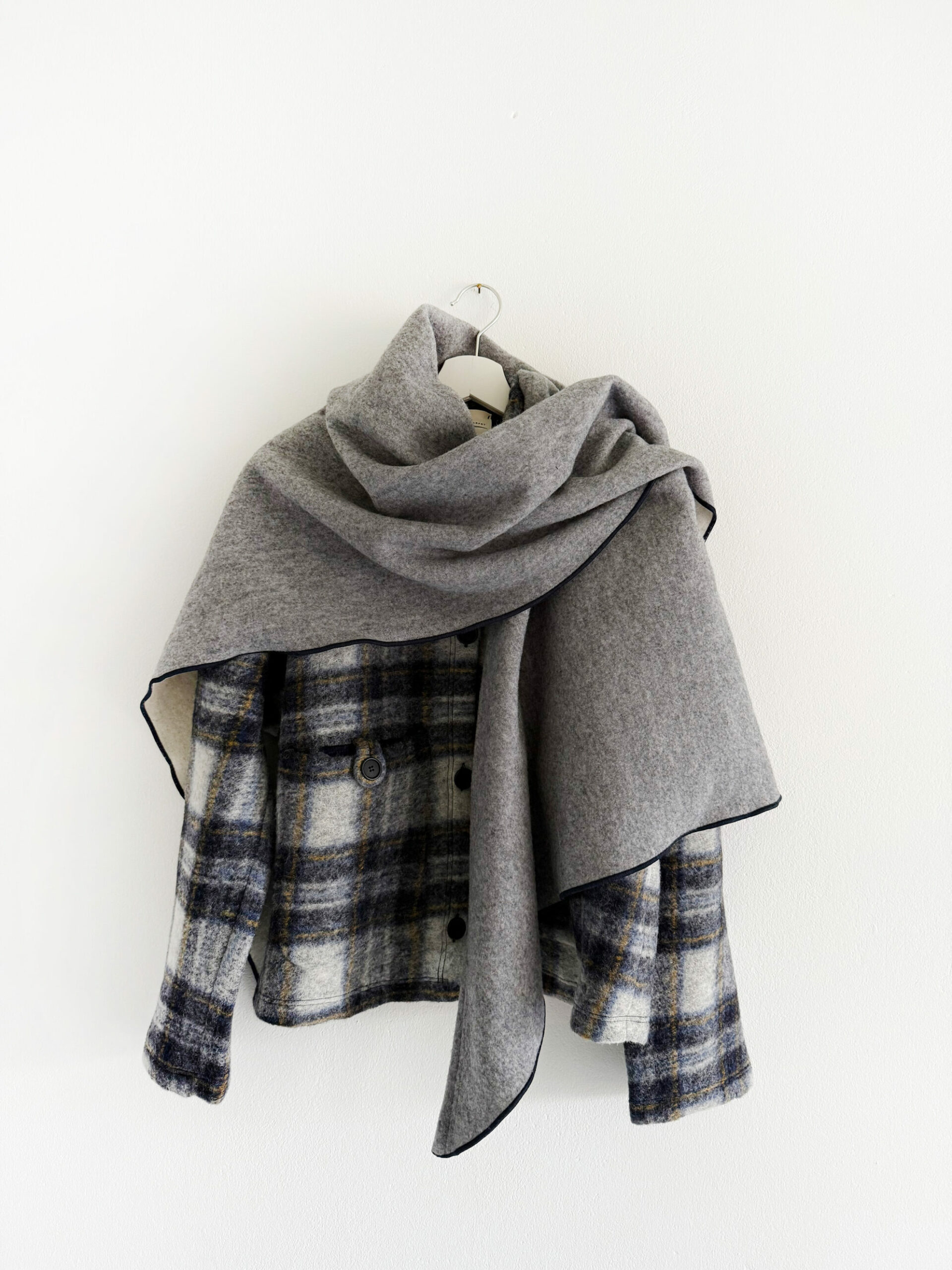 Heimattuch wolle+raglanjacke karo