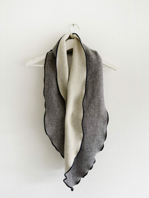 Wollschal grau:beige